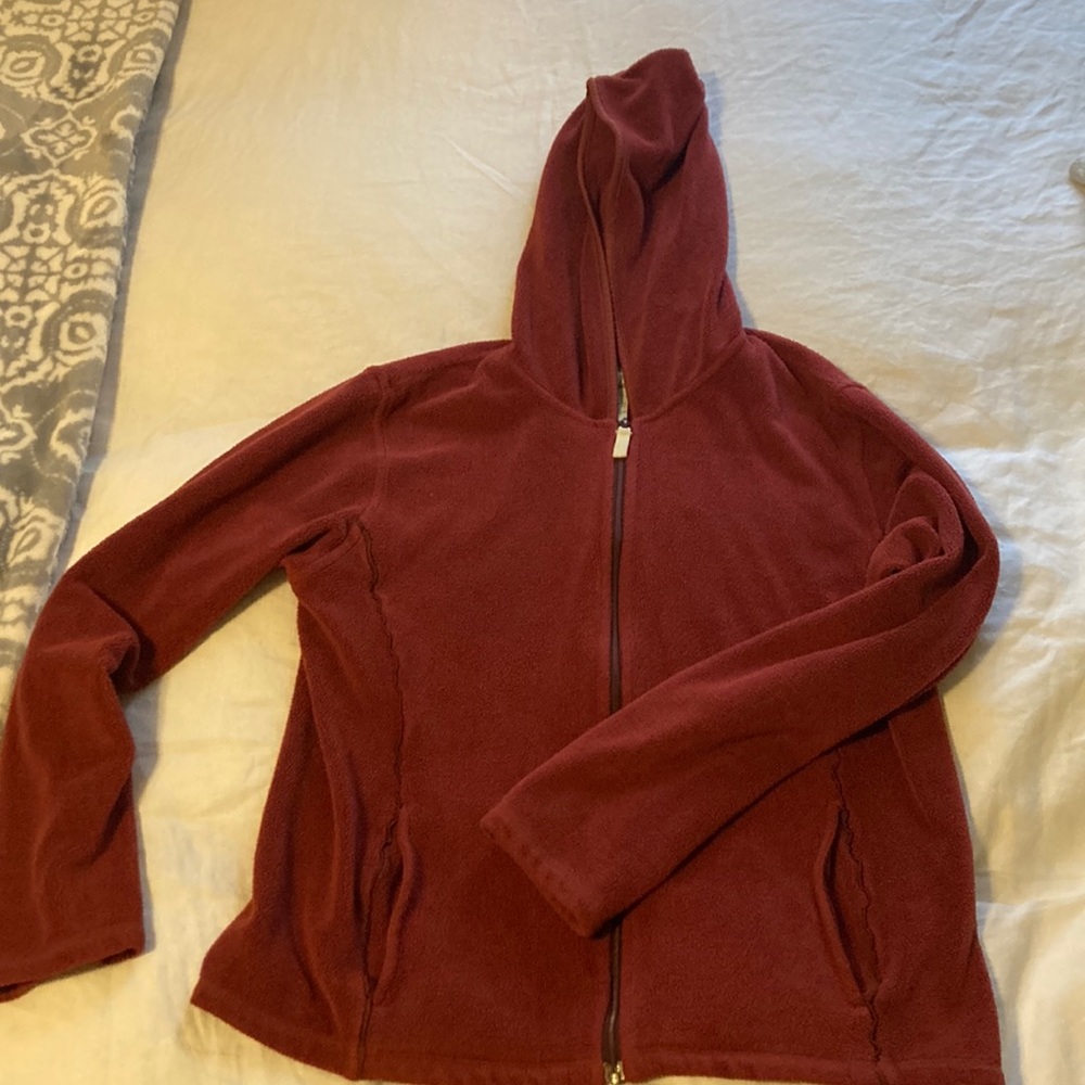 Womens Horny Toad Red Fleece Zip-Up